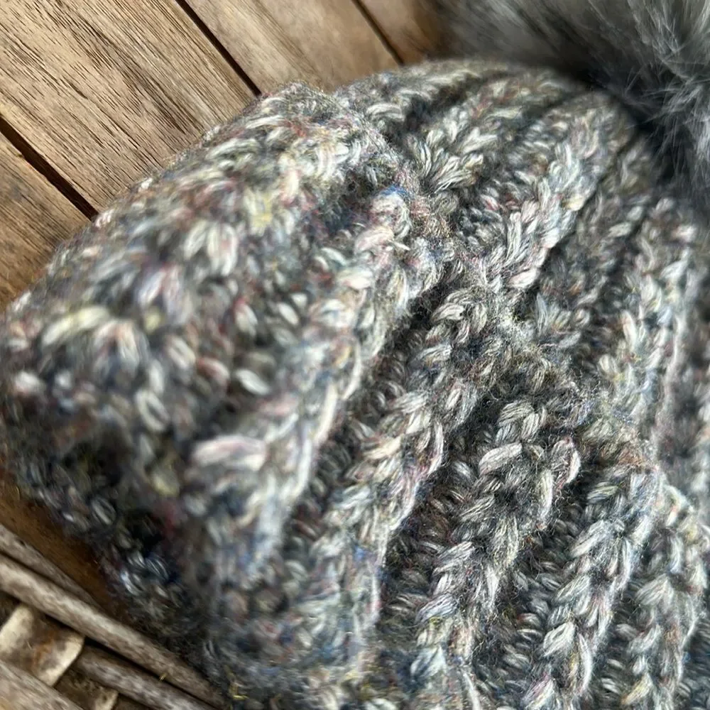 Norla Canada Alpaca Blend Knit Pom Pom Hat O/S
